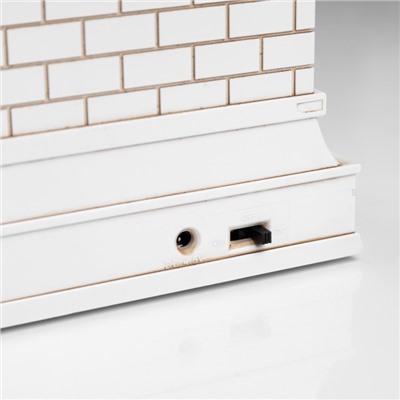 Фигура светодиодная «Чудесный камин», 26×10×18 см, музыка, от батареек ААх3, USB, свечение тёплое белое