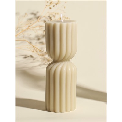 Свеча декоративная «Афина», сливочная, 6×6×18 см