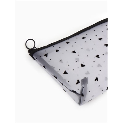 Косметичка женская Little love, с рисунком, на молнии, белая