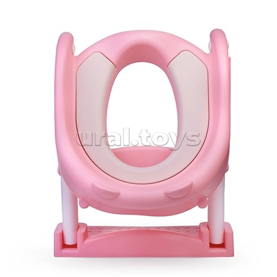 Детская накладка на унитаз со ступенькой (розовый)