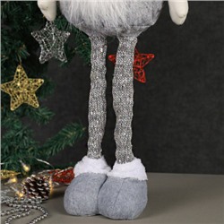 Новогоднее украшение Гном на телескопических 45/70 см серый / YX20655AB  /уп 48/