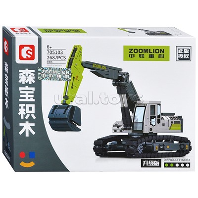 Конструктор "Кран экскаватор" (236 дет.) в коробке