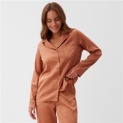Пижама женская (рубашка, брюки) KAFTAN Terracotta, размер 44-46