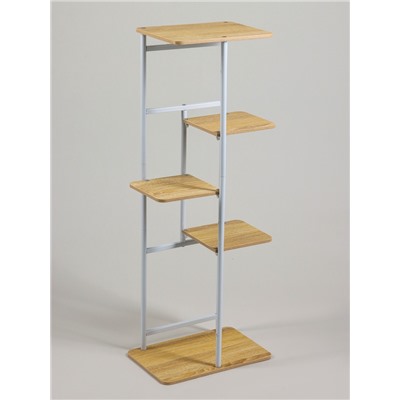 Подставка для цветов Greengo, 5 полок, 36×23×94 см, напольная, каркас металл, полки МДФ, белая