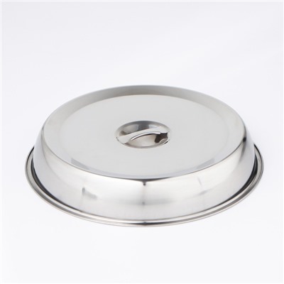Крышка-Клош, 28×28×4.5 см, круглая, нержавеющая сталь