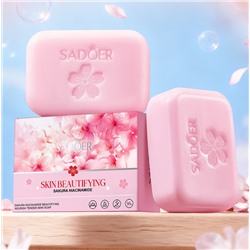 Мыло для лица и тела с сакурой и ниацинамидом Sadoer, 100 гр.