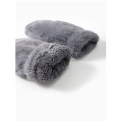 Варежки женские MINAKU, серые, размер 26×12 см