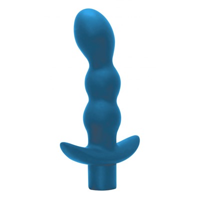 Бирюзовый анальный вибромассажёр Naughty - 14,5 см.