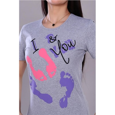 Футболка 24855 (Серый меланж)