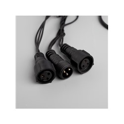 Гирлянда «Нить» 15 м, IP20, тёмная нить, 400 ламп, свечение мульти, 8 режимов, 220 В