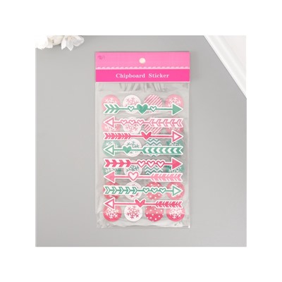 Набор наклеек для творчества «Снежная любовь», 2 листа, 22×12.5 см