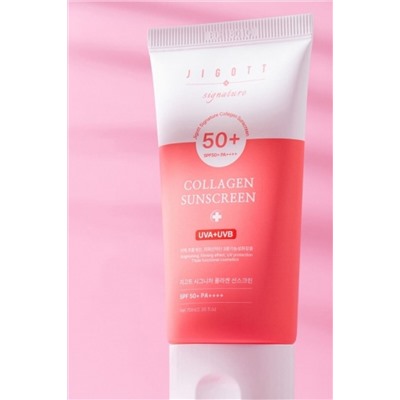 Jigott Крем для лица солнцезащитный с коллагеном / Signature Collagen Sunscreen SPF50+ PA++++, 70 мл KRISTALLER, 1132994