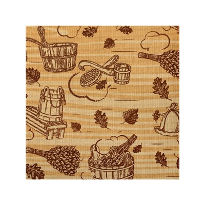 Полотенце - килт для бани «Банька» мужское, 75×144 см, хлопок, вафельное полотно