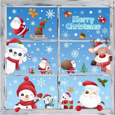 Наклейки на окна ДВУСТОРОННИЕ. 9листов