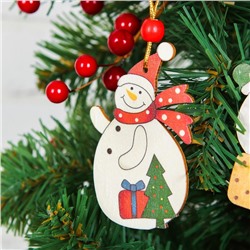 Елочная игрушка «Снеговик с подарочками», МИКС
