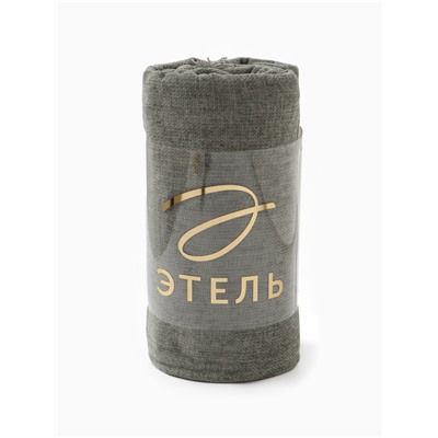 Плед с бахромой «Этель» Deep green, 135×180 см, зелёный