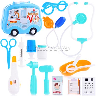 Набор "Доктор №17" (18 элементов) (в чемоданчике на колёсиках)