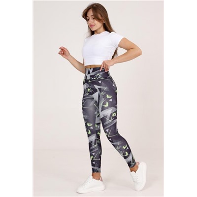 Легинсы Л029 (Сер,св-сер,салат)