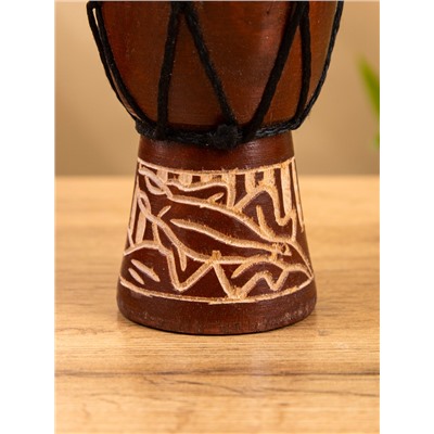 Сувенирный музыкальный инструмент барабан джембе «Светлый», 12×9×9 см, МИКС