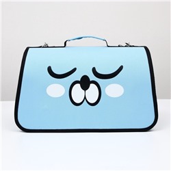 Сумка-переноска каркасная «Сонный пёсик», размер S, 37.5×17×22 см, голубая