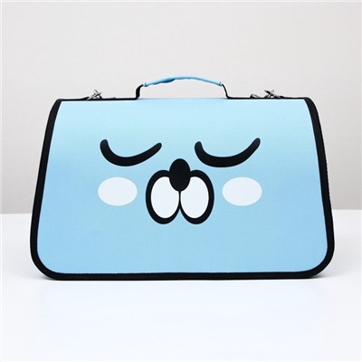 Сумка-переноска каркасная «Сонный пёсик», размер S, 37.5×17×22 см, голубая