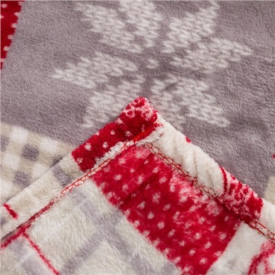 Плед «Этель» «Скандинавия», 180×200 см, корал-флис