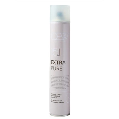 DEW Professional Лак для волос экстрасильной фиксации без отдушки / Extra Pure, 500 мл