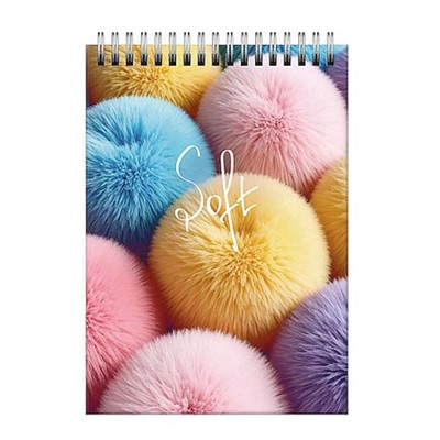 Блокнот на спирали А6 60л клетка "Мягкий/Soft.2" БСК660451 Listoff