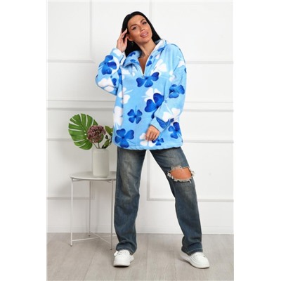 1075 Толстовка женская (Голубой)