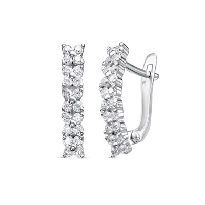 Серьги из серебра куб.циркон., В10-0697