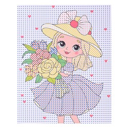 Водная раскраска с цветными элементами. Милые девочки