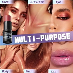 SADOER Стик для контуринга лица хайлайтер, румяна, скульптор, тон 02 Chamoagne Gold