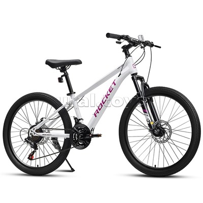 Велосипед 24" Rocket MP-400, цвет белый/лиловый, размер 13"