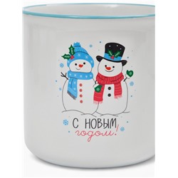 Кружка чайная новогодняя «Снеговики», 530 мл