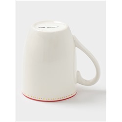 Кружка новогодняя Доляна «Московский мишка», 330 мл, для чая, фарфор, 12×8.5×11 см, белая