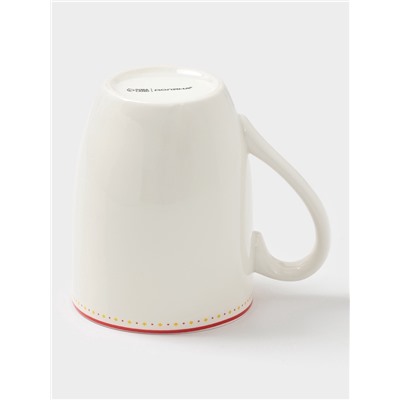 Кружка новогодняя Доляна «Московский мишка», 330 мл, для чая, фарфор, 12×8.5×11 см, белая