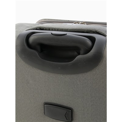 УЦЕНКА Чемодан на колёсах Royalbag маленький 46 л (S), на молнии, с увеличением, кодовый замок, 4 колеса, серый
