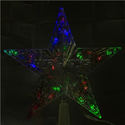 Электрогирлянда-наконечник "Звезда" светящаяся, цветная