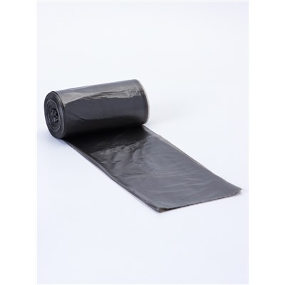Мешки для мусора в рулоне 60 л, черные, ПНД, 9 мкм, 50 шт.