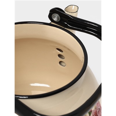 Чайник эмалированный «Магнолия», 3 л, металлическая ручка, слоновой кости