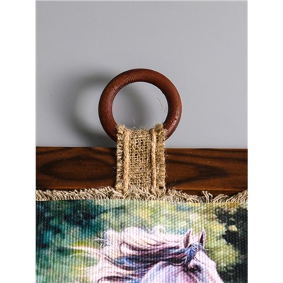 Декор настенный, панно «Свиток. Энергия и красота лошади», 33×32 см