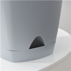 Горшок для цветов с прикорневым поливом Amsterdam, 4 л, d=20 см, h=19 см, серый