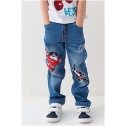 Брюки текстильные джинсовые для мальчиков PLAYTODAY, 1240600