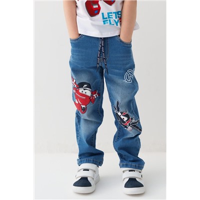 Брюки текстильные джинсовые для мальчиков PLAYTODAY, 1240600