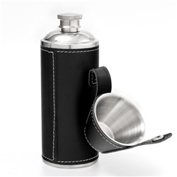 Фляжка для алкоголя «Герб России», нержавеющая сталь, 240 мл, 2 стопки по 30 мл