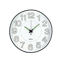 Часы настенные интерьерные «Классика», плавный ход, светящиеся, d=35 см