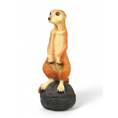 Садовая фигура из полистоуна «Большой сурикат на камне», 60×24×22 см
