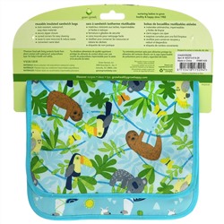 Green Sprouts, Reusable Insulated Sandwich Bags, 6+ Months, Aqua Llamas,  2 Pack