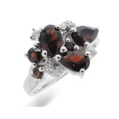 Кольцо из серебра гранат, Голландия