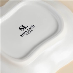 Тарелка SL Home «Осенний бриз», 16×14.5×3.3 см, доломит, белая